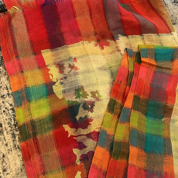 BNWt Colorful Striped Asian Scarf - Picture 3 of 5